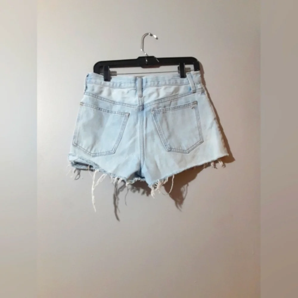 Madewell Women's Denim Distressed Shorts Cut Off Light Raw Hem Wash Size 26